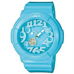 Image of CASIO BABY-G LYSEBLÅ MED FLOURECERENDE STORE TALS DAME UR, BGA-130-2BER